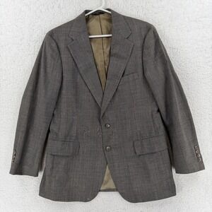 Vintage Polo Ralph Lauren Blazer Mens 39 Gray Plaid Wool USA Jacket University